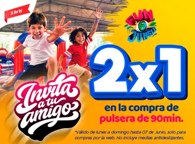 2x1 en pulseras de Inflata Park 90 min en El Derby
